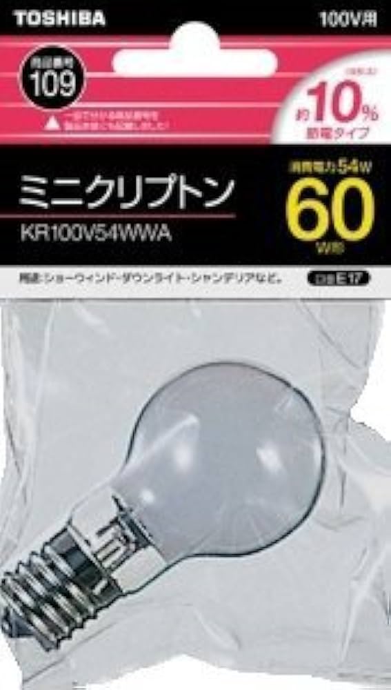 Amazon | 東芝ライテック ミニクリプトン電球 E17 60W形
